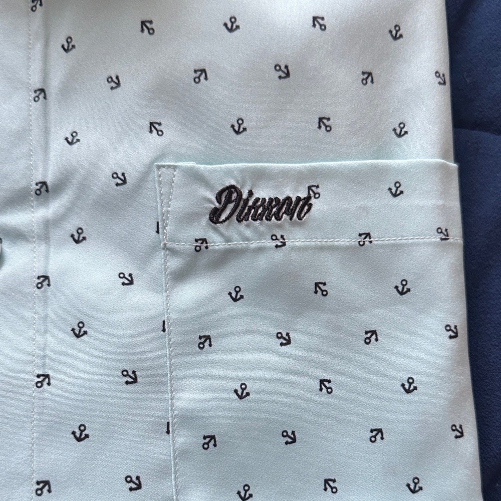 DIXXON Men's Mint Green Patterned Button Down Shi… - image 3